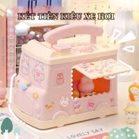 Két Sắt Mini, Hộp đựng tiền tiết kiệm hình xe hơi dễ thương cho bé sử dụng thông minh bé dễ dàng