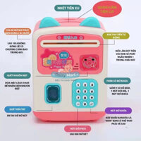 Két Sắt Mini Thông Minh Cho Bé BỐ KHỦNG LONG Có Vân Tay Mật Khẩu Két Đựng Tiền Mini Cho Trẻ Em Qùa Tặng Cho Trẻ