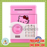 Két sắt mini thông minh dùng pin có mật mã hoạt hình cho bé 9983 - Thị trấn đồ chơi [bonus]