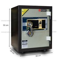 Két sắt mini vân tay chống cháy KCH55VT sử dụng khóa vân tay điện tử bảo mật tuyệt đối