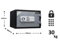 Két sắt nhỏ, mini khóa điện tử giá rẻ thân ngang 50kg - Két sắt gia đình - Sản phẩm -Két sắt Á Châu