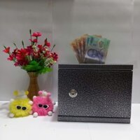 Két sắt ống heo mini có chìa khóa sơn tĩnh điện bền đẹp an toàn tiện lợi