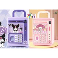 Két sắt tiết kiệm hình Kuromi - Hộp tiết kiệm điện tử thông minh chạy pin,có khoá mật khẩu và vân tay cho bé
