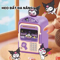 Két Sắt Tiết Kiệm Tiền Mini Cho Bé, Máy ATM, Ống Heo Tiết Kiệm Kuromi Cho Bé Mở Khóa Mật Khẩu Thông Minh (JA SHOP)