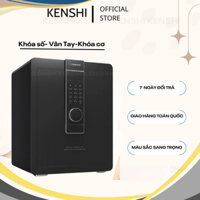 Két Sắt Vân Tay KENSHI,Tủ Két Sắt Điện Tử Văn Phòng Thông Minh An Toàn Chống Cháy Bảo Mật,Hai Màu Đen-Nâu,KT: 45x38x32cm