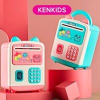 Két Sắt Vân Tay Mini Thông Minh Tiết Kiệm Tiền Siêu Dễ Thương - Đồ Chơi Cho Bé KENKIDS