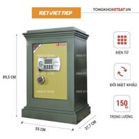 Két Sắt Việt Tiệp Điện Tử Cỡ Lớn KVT506DT 150kg, 110kg, 80kg Chống Cháy Có Báo Động Freeship Toàn Quốc