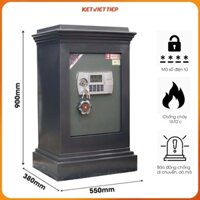 Két Sắt Việt Tiệp Điện Tử Cỡ Lớn KVT506DT 130kg, 100kg, 80kg Chống Cháy Có Báo Động Freeship Toàn Quốc