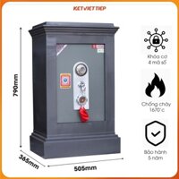 Két Sắt Việt Tiệp Khóa Cơ 🎁CHÍNH HÃNG🎁 Dáng Đứng  K404-KC Nặng 110KG Thép Dày Chống Cháy (Freeship Toàn Quốc)