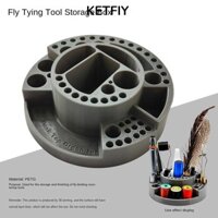 Ketfiy Fly Fishing Lure Storage Holder, Bộ dụng cụ Thiết bị Mồi câu cá Máy tính để bàn, 2025 Xoay tròn Fly Ty Mure Giá để đồ Người mới bắt đầu Anglers