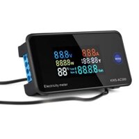 KEWEISI AC 50~300V 20A/100A Digital Electricity Meter Voltmeter Ammeter With CT Power Current Voltage Temperature Measur