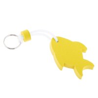 Key Float Floating Keyring Water Buoy Marine Sailing Yachting - Fish Shape - Black