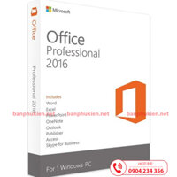 Key Office 2016 ProPlus Bind Mail – Mua 1 lần dùng vĩnh viễn