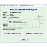 key reset máy in epson 1390 lỗi nháy 2 đèn, Reset Epson styles Photo 1390 couter đếm máy in phun màu epson