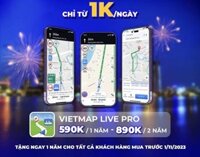 Key Vietmap Live Pro 1 năm Phần Mềm Dẫn Đường Số 1