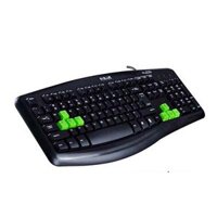 KEYBOARD E-BLUE EKM046 ELATED FOR GAMER RED (USB, đỏ đen)