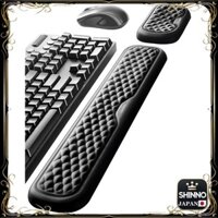 ★Keyboard Wrist Rest with Palm Rest and Memory Foam Cushion - Ergonomic Design for Computer/Typing/Office/Home/Work/Gaming (Black 44cm+15cm / 36cm / 36cm+15cm)