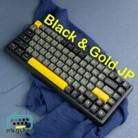 Keycap Akko Black Gold Japan | PBT doubleshot |158 nút bàn phím cơ | ASA profile