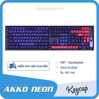Keycap Akko Neon ASA Fullset (158 Nút)