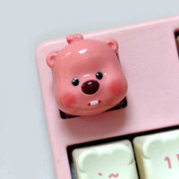 Keycap Beaver Ruby Cá Tính Keycaps Nhựa Bàn Phím Cơ Hồng ESC Trang Trí Keycaps Loopy