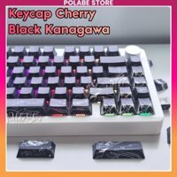 Keycap Black Kanagawa Manta cherry profile bàn phím cơ Polabe Store Keycap Xuyên Led Ninja