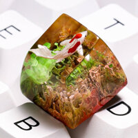 Keycap cá koi Honey and Mint, gaming keycaps SA profile, Nút bàn phím cho bàn phím cơ, keycap lẻ, quà tặng ý nghĩa