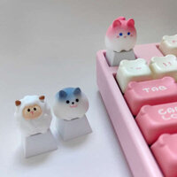 Keycap Cá tính nguyên bản, keycaps sáng tạo, động vật hoạt hình dễ thương, bé gái mờ, OEM, chiều cao, mèo, chó con, cừu, ba chiều