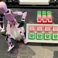 Keycap cơ học mạt chược nhiều màu ba chiều