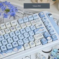 Keycap ice cream bear, nhựa PBT, profile MOA, nút keycaps bàn phím cơ, bộ nút nhựa cho bàn phím cơ, phụ kiện vặn phòng 2