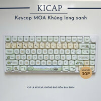 Keycap MOA Khủng long xanh cute nhựa PBT Dyesub 142 nút bàn phím cơ - KICAP