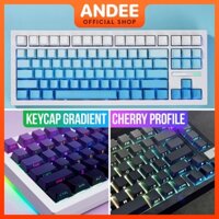 Keycap nút bàn phím Gradient profile Cherry PBT Doubleshot xuyên LED 133 phím nhiều màu cho bàn phím cơ