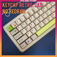 Keycap Retro CAD No Redraw ChinaMK Cherry Profile PBT Dyesub bàn phím cơ - Polabe Store