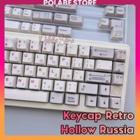 Keycap Retro Hollow Russia XMI Clone Cherry Profile Keycap PBT dyesub bàn phím cơ Polabe Store