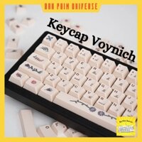 Keycap voynich - keycap pbt in dyesub 135 nút bàn phím cơ cherry profile - keycap retro cây và hoa - bàn phím universe