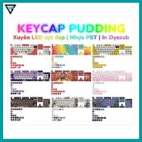 Keycap Xuyên Led Pudding SAX Profile, 125 nút tùy bộ, nhựa PBT in dyesub bề mặt