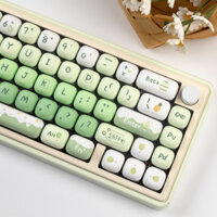 Keycaps tráng miệng màu xanh lá cây Hồ sơ MOG PBT DYE-Sublimation Thích hợp cho bàn phím cơ KeyCap 68 / 75 / 84 / 87 / 98 / 104 / 108