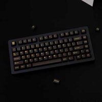 Keycaps vàng đen trong suốt ABS Double-shot Cherry Profile Keycap Custom Keycaps Tương thích với công tắc Cherry Gateron MX