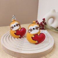 Keychain con Lười - Móc Khóa Da Bò