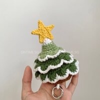 keychain móc khoá cây thông giáng sinh( len xịn)