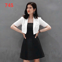 KF745 Áo khoác vest lửng tay lỡ