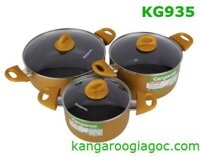 KG935, Bộ nồi nhôm đa năng kangaroo KG935 ( dùng được cả bếp từ )