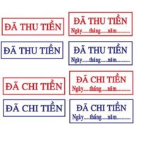 Khắc Con Dấu ĐÃ THU TIỀN ĐÃ CHI TIỀN Thương Hiệu Shiny S222, TDStamp T214 - ĐÃ CHI TIỀN,S222 MÀU XANH