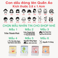 Khắc con dấu tên cho bé đóng lên quần áo, con dấu Flash theo yêu cầu