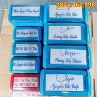 Khắc con dấu tên kèm số điện thoại làm 2 dòng theo chuẩn đẹp, đa dạng kiểu chữ