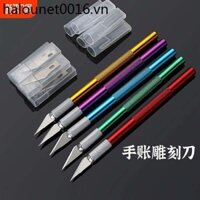 Khắc Dao Handmade Nhỏ Bút Chì Dao Sổ Tay Washi Băng Cắt Express Dao Nghệ Thuật Cắt Giấy Dao Sổ Tay Dao Kim Loại Tự Làm Gỗ Khắc Dao Nghệ Thuật Bền Đẹp Sharp Thép Không Gỉ An Toàn