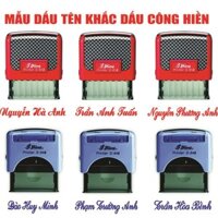 Khắc dấu tên theo yêu cầu, cán dấu shily chính hãng, dấu laser sắc nét, bền đẹp