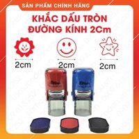 Khắc Dấu Tròn Theo Yêu Cầu Dấu Cô Khen con Chính Hãng Shiny R520 Đường Kính 2cm