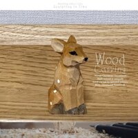 Khắc gỗ độc đáo Giáng sinh Nai sừng tấm Mô hình động vật Master Khắc tay Bộ sưu tập gỗ nguyên khối-Đếm khuyết