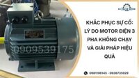 Khắc phục sự cố: Lý do motor điện 3 pha không chạy và giải pháp hiệu quả