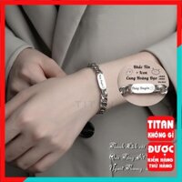[Khắc Tên] Dây chuyền Vòng tay nam titan cao cấp sang trọng rẻ đẹp không đen HCM V2 wakaha